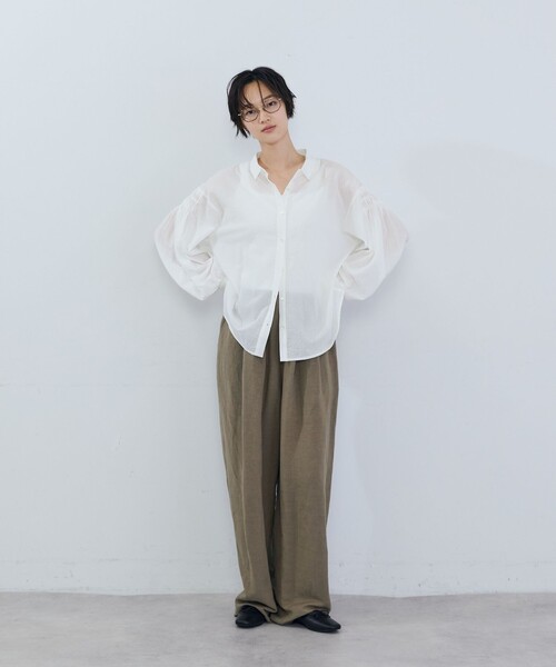 ADIEU TRISTESSE(アデュートリステス)の「リネンレーヨンイージーパンツ(その他パンツ・レディース・ブラック/モカ・38)」の16枚目の写真