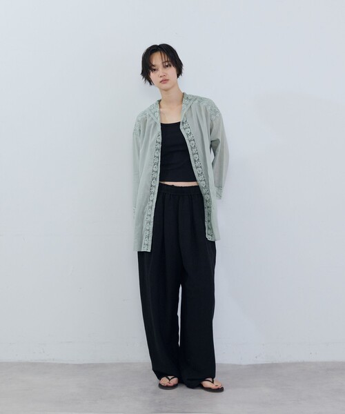 ADIEU TRISTESSE(アデュートリステス)の「リネンレーヨンイージーパンツ(その他パンツ・レディース・ブラック/モカ・38)」の14枚目の写真