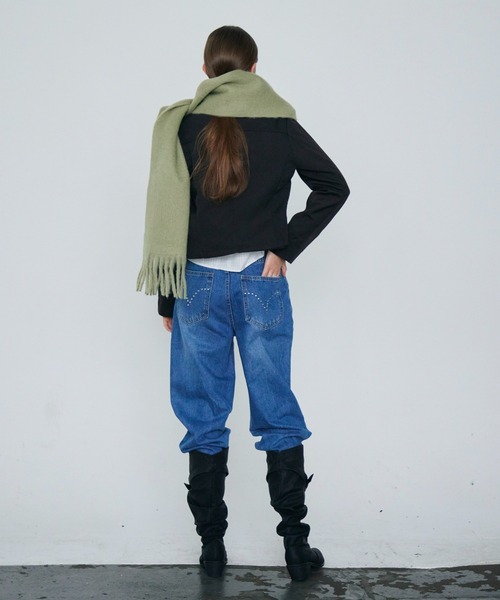 Rohwel(ローウェル)の「Napoleon Nylon Jacket / ナポレオンナイロンジャケット(その他アウター・レディース・ベージュ/ブラック・FREE)」の17枚目の写真