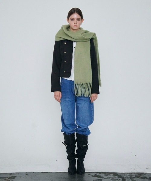Rohwel(ローウェル)の「Napoleon Nylon Jacket / ナポレオンナイロンジャケット(その他アウター・レディース・ベージュ/ブラック・FREE)」の15枚目の写真
