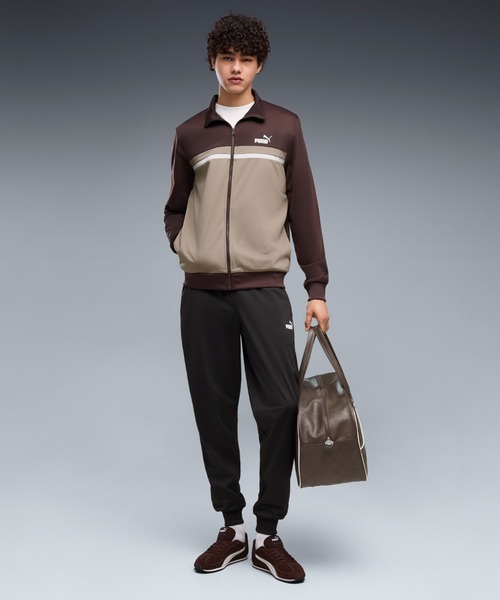 PUMA(プーマ)の「PUMA プーマ メンズ ポリ カラーブロック スーツ 上下セット(ジャージ・メンズ・ネイビー/ブラック/ダークブラウン系・XX-LARGE/X-LARGE/LARGE/SMALL/MEDIUM)」の1枚目の写真