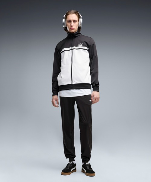 PUMA(プーマ)の「PUMA プーマ メンズ ポリ カラーブロック スーツ 上下セット(ジャージ・メンズ・ネイビー/ブラック/ダークブラウン系・XX-LARGE/X-LARGE/LARGE/SMALL/MEDIUM)」の2枚目の写真