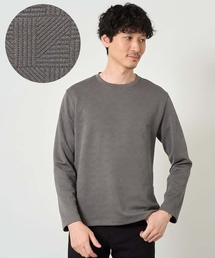 【スマート/イージーケア/洗濯機で洗える】キカジャカードクルーネックスマートTシャツ