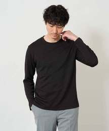 【スマート/イージーケア/洗濯機で洗える】キカジャカードクルーネックスマートTシャツ