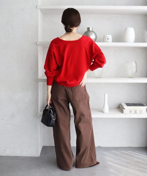 le.coeur blanc(ルクールブラン)の「ウールブレンドVネックニット(ニット/セーター・レディース・レッド/チャコールグレー/ネイビー・38)」の16枚目の写真