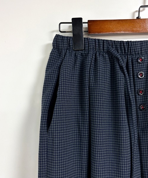 ONEP STAR(ワンピスター)の「千鳥格子柄ウエストデザインワイドパンツ(その他パンツ・レディース・ネイビー/ブラック・FREE)」の17枚目の写真