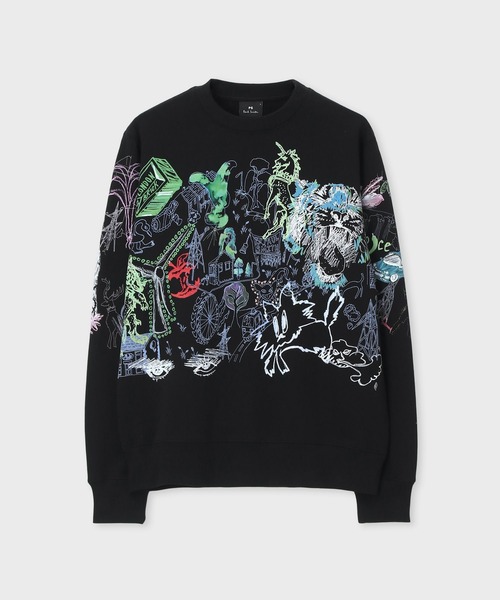 PS Paul Smith(ピーエスポールスミス)の「"Folk Archive" スウェット / 262564 668U(スウェット・メンズ・ブラック・LARGE/XX-LARGE/MEDIUM)」の1枚目の写真