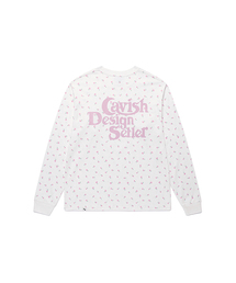 FLOWER SELLER ロゴ ロングスリーブTシャツ ホワイト(ピンク)(CV2GSUT551A)