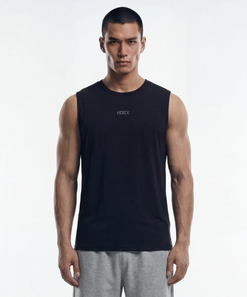 HDEX(エイチデックス)の「エアドライスリーブレス (ブラック)(Tシャツ/カットソー・メンズ・ブラック・2XL)」の1枚目の写真