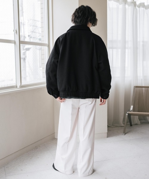 Rocky Monroe(ロッキーモンロー)の「テックメルトンファイヤーマン中綿ジャケット/ウールライクスタンドネック中綿ブルゾン(ブルゾン・メンズ・ブラウン/チャコール/ブラック・XL/M/L)」の7枚目の写真