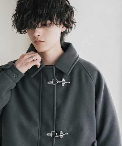 Rocky Monroe(ロッキーモンロー)の「テックメルトンファイヤーマン中綿ジャケット/ウールライクスタンドネック中綿ブルゾン(ブルゾン・メンズ・ブラウン/チャコール/ブラック・XL/M/L)」の10枚目の写真