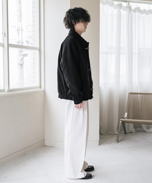 Rocky Monroe(ロッキーモンロー)の「テックメルトンファイヤーマン中綿ジャケット/ウールライクスタンドネック中綿ブルゾン(ブルゾン・メンズ・ブラウン/チャコール/ブラック・XL/M/L)」の5枚目の写真
