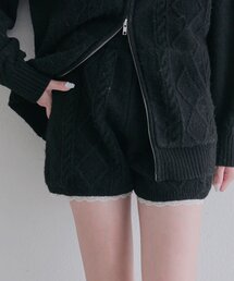 ニットケーブルパンツ