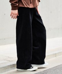 【UNISEX】モールタックストレートワイドパンツ