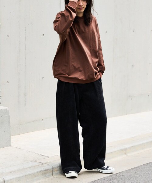 CIAOPANIC TYPY(チャオパニックティピー)の「【UNISEX】モールタックストレートワイドパンツ(その他パンツ・メンズ・ブラック/ブラウン/グリーン・SMALL/MEDIUM/LARGE)」の9枚目の写真