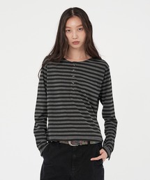 ROLL-UP RIB HENRY NECK LONG SLEEVE/ロールアップリブヘンリーネックロングスリーブ