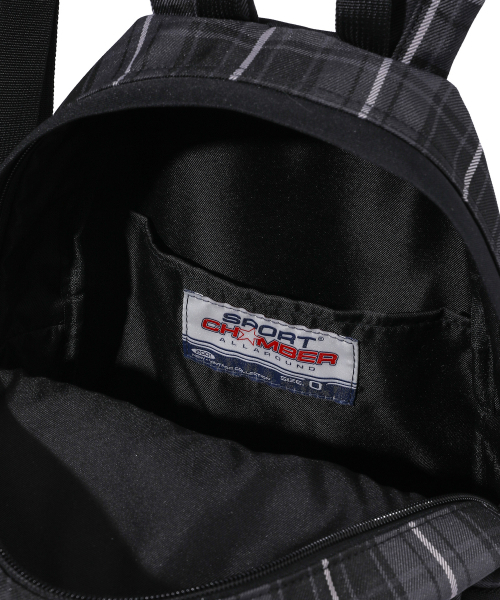 SPORT CHAMBER(スポーツチャンバー)の「SC スクエアチェック バックパック(ブラック)(バックパック/リュック・レディース・その他・ONE SIZE)」の6枚目の写真