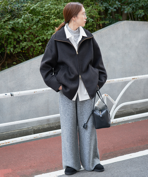 SLOBE IENA(スローブイエナ)の「スタンドコクーンショートコート(その他アウター・レディース・ブラック/ブラウン・36/38)」の3枚目の写真