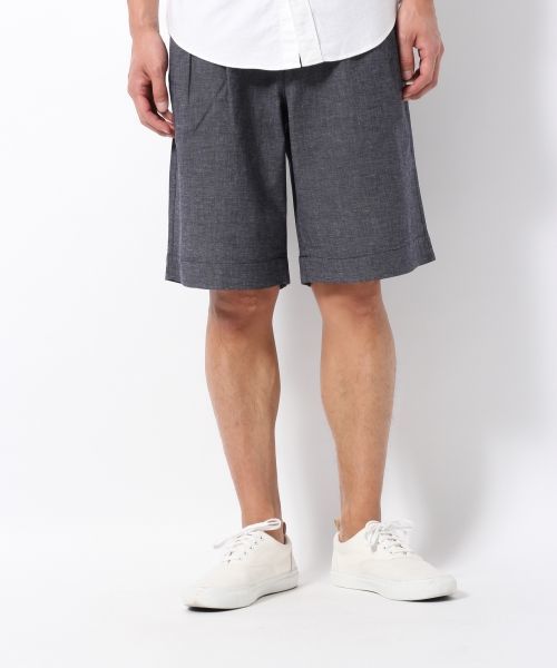 GLOBAL WORK（グローバルワーク）の「ストレッチワイドタックショーツ/710471（その他パンツ・メンズ・ライトグリーン/ネイビー・LARGE/SMALL/MEDIUM）」の2枚目の写真