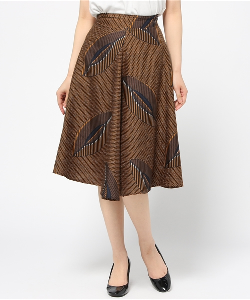 FIGARO Paris（フィガロパリ）の「SHIRTA PORTE アフリカンガラ スカート◆（スカート・レディース・ブラウン・40/38）」の10枚目の写真