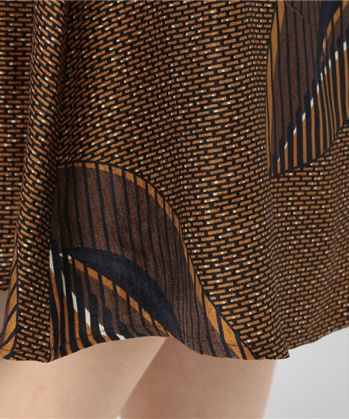 FIGARO Paris（フィガロパリ）の「SHIRTA PORTE アフリカンガラ スカート◆（スカート・レディース・ブラウン・40/38）」の7枚目の写真