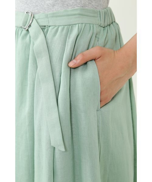 human woman（ヒューマンウーマン）の「【入荷禁止】綿麻ボイルスカート（スカート・レディース・ライトグリーン/ブラウン/ブルー系その他・SMALL/MEDIUM）」の5枚目の写真