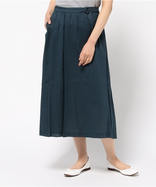 human woman（ヒューマンウーマン）の「【入荷禁止】綿麻ボイルスカート（スカート・レディース・ライトグリーン/ブラウン/ブルー系その他・SMALL/MEDIUM）」の3枚目の写真