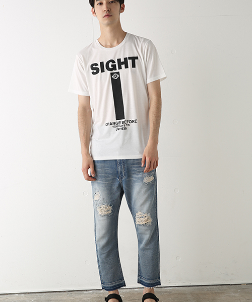 AZUL by moussy(アズールバイマウジー)の「TC天竺SIGHT半袖クルーネックT(Tシャツ/カットソー・メンズ・ライトピンク/ブラック/トップグレー/ホワイト・XX-LARGE/SMALL/X-LARGE/X-SMALL/MEDIUM/LARGE)」の17枚目の写真