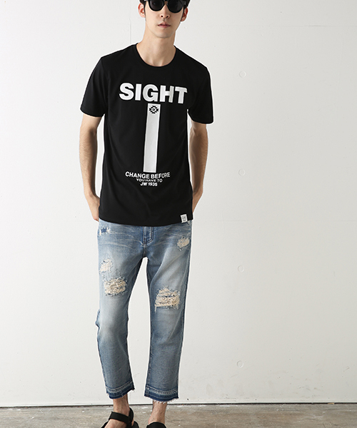 AZUL by moussy(アズールバイマウジー)の「TC天竺SIGHT半袖クルーネックT(Tシャツ/カットソー・メンズ・ライトピンク/ブラック/トップグレー/ホワイト・XX-LARGE/SMALL/X-LARGE/X-SMALL/MEDIUM/LARGE)」の16枚目の写真