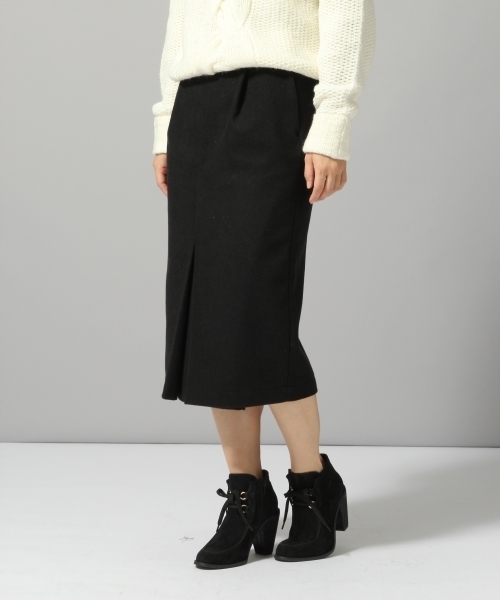 HARE（ハレ）の「フロントタックペンシルスカート(HARE)（スカート・レディース・ブラック/グレー系その他/ブラウン/ブラック系その他・MEDIUM/SMALL）」の3枚目の写真