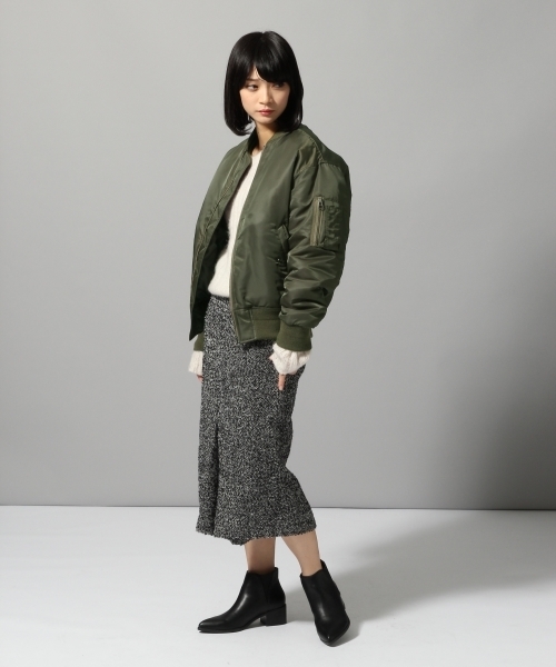 HARE（ハレ）の「フロントタックペンシルスカート(HARE)（スカート・レディース・ブラック/グレー系その他/ブラウン/ブラック系その他・MEDIUM/SMALL）」の7枚目の写真