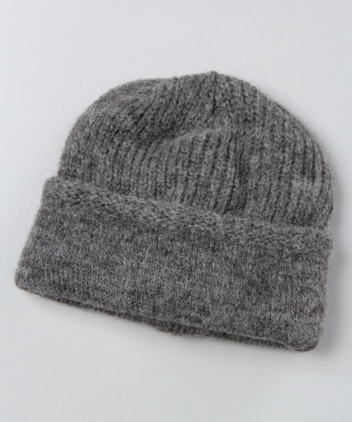 HARE（ハレ）の「アルパカワッチ(HARE)（ニットキャップ/ビーニー・レディース・ブラック/グレー/ブルー・FREE）」の2枚目の写真