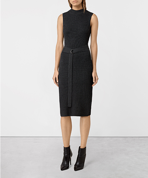 ALLSAINTS(オールセインツ)の「EAST DRESS(ワンピース・レディース・チャコールグレー・SMALL/MEDIUM)」の1枚目の写真