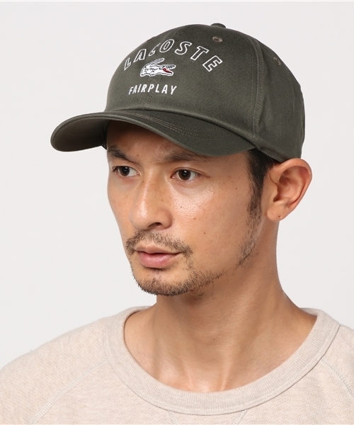 LACOSTE（ラコステ）の「刺繍入り6方キャップ（キャップ・メンズ・ネイビー/ホワイト/ワイン/カーキ/ブラック・FREE）」の3枚目の写真