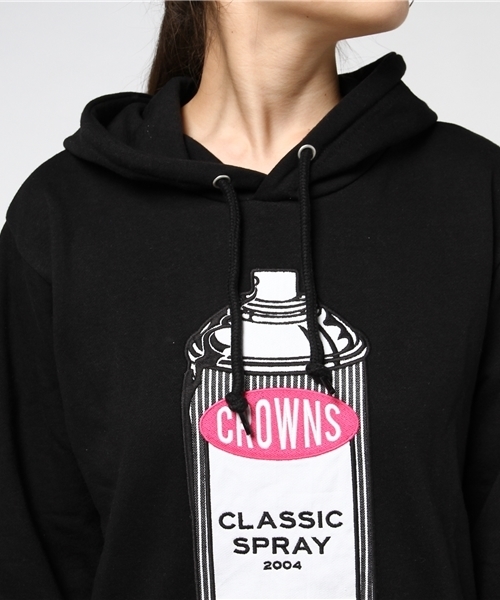 RODEO CROWNS WIDE BOWL（ロデオクラウンズワイドボウル）の「ヒッコリー スプレー缶 パーカー（パーカー・レディース・ブラック/ライトブルー/オフホワイト/トップグレー/ミント・FREE）」の10枚目の写真