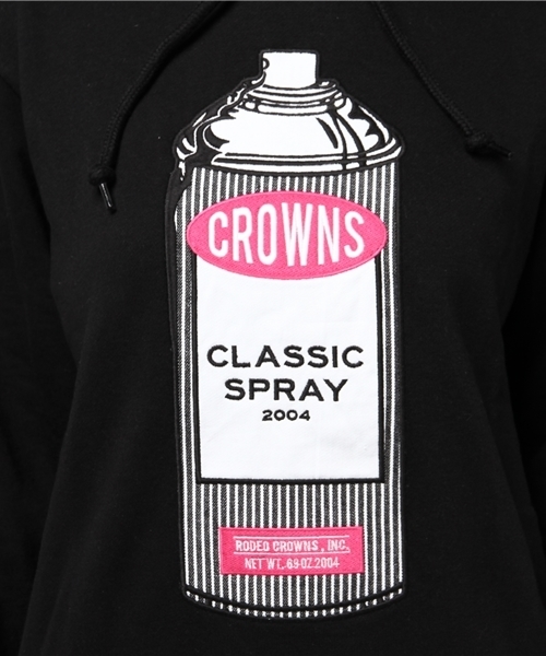 RODEO CROWNS WIDE BOWL（ロデオクラウンズワイドボウル）の「ヒッコリー スプレー缶 パーカー（パーカー・レディース・ブラック/ライトブルー/オフホワイト/トップグレー/ミント・FREE）」の18枚目の写真