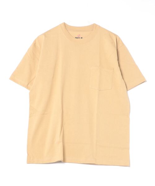 HANES(ヘインズ)の「【HANES】BEEFY-T ポケットTシャツ H5190/ヘインズ/ビーフィー/Tシャツ 無地/ユニセックス ヘビーウェイト(Tシャツ/カットソー・メンズ・ネイビー/ブラック/グレー/ホワイト/ベージュ/ライトピンク/レッド/ライトブルー/チャコールグレー/ダークパープル/ダークグリーン/カーキ/イエロー/レッド系その他/ブルー/グリーン/スミクロ/ライトベージュ・SMALL/LARGE/MEDIUM/X-LARGE/X-SMALL)」の7枚目の写真