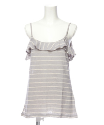 ROSE BUD | STRIPE RUFFLE CAMISOLE(キャミソール)