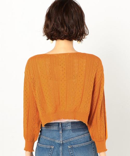 Another Edition（アナザーエディション）の「アイレットボレロ ◆（カーディガン/ボレロ・レディース・オフホワイト/オレンジ・FREE）」の3枚目の写真