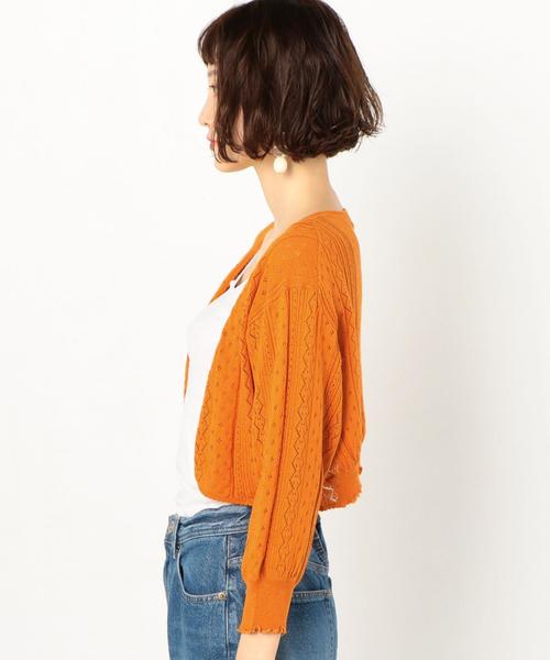 Another Edition（アナザーエディション）の「アイレットボレロ ◆（カーディガン/ボレロ・レディース・オフホワイト/オレンジ・FREE）」の5枚目の写真