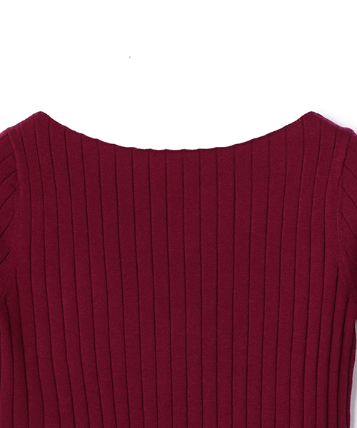 DEMYLEE（デミリー）の「DEMYLEE 半袖ニット（ニット/セーター・レディース・ホワイト/ネイビー/ボルドー・X-SMALL/SMALL）」の12枚目の写真