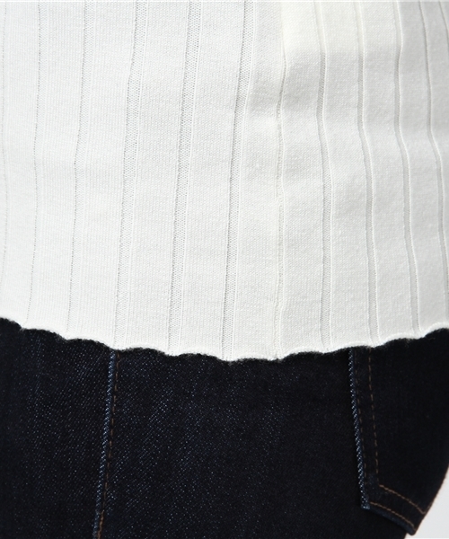 DEMYLEE（デミリー）の「DEMYLEE 半袖ニット（ニット/セーター・レディース・ホワイト/ネイビー/ボルドー・X-SMALL/SMALL）」の9枚目の写真