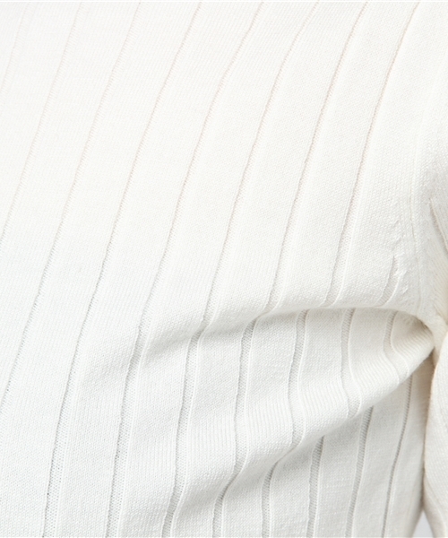 DEMYLEE（デミリー）の「DEMYLEE 半袖ニット（ニット/セーター・レディース・ホワイト/ネイビー/ボルドー・X-SMALL/SMALL）」の10枚目の写真