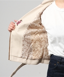 デシグアル 花 刺繍 黒 ライダースジャケット サイズ 42 Desigual（デシグアル）の「「Desigual/デシグアル」刺繍入り