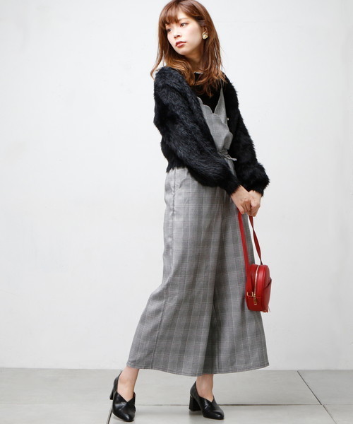 natural couture（ナチュラルクチュール）の「モンスターシャギー前後２ＷＡＹ（カーディガン/ボレロ・レディース・グレー/パープル系その他/ネイビー/ブラック・FREE）」の2枚目の写真