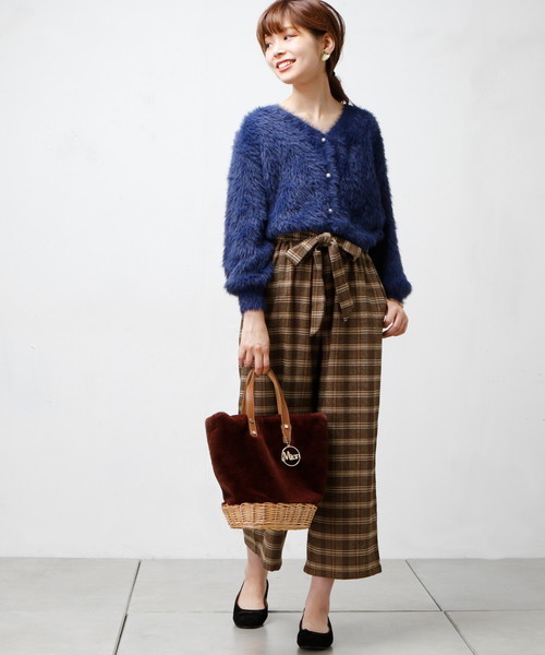 natural couture（ナチュラルクチュール）の「モンスターシャギー前後２ＷＡＹ（カーディガン/ボレロ・レディース・グレー/パープル系その他/ネイビー/ブラック・FREE）」の19枚目の写真