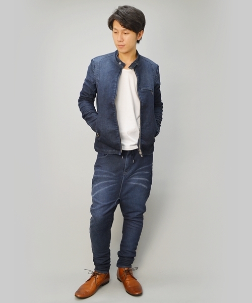 SHIPS JET BLUE(シップスジェットブルー)の「JB: イージー インディゴ/スウェットサルエル■(その他パンツ・メンズ・ネイビー/ライトブルー・SMALL/MEDIUM/LARGE)」の12枚目の写真