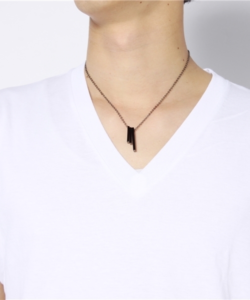 WEGO(ウィゴー)の「WEGO/3連プレートネックレス(ネックレス・メンズ・ブラック/シルバー・FREE)」の6枚目の写真