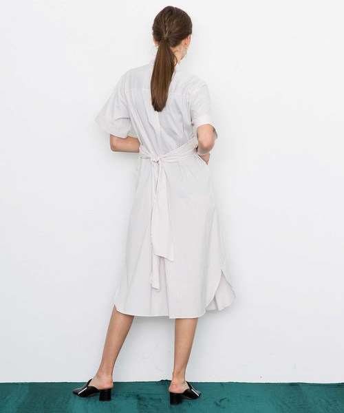 セール ワンピース ダブルコットンベルテッドシャツワンピース ワンピース ワンピース City シティ のファッション