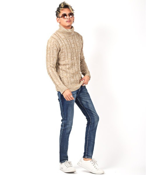 LUXSTYLE（ラグスタイル）の「ストレッチデニムスキニーアンクルパンツ（デニムパンツ・メンズ・インディゴブルー/ブルー系その他/ブルー/グレー/ブラック/ホワイト・S/M/L/XL）」の22枚目の写真